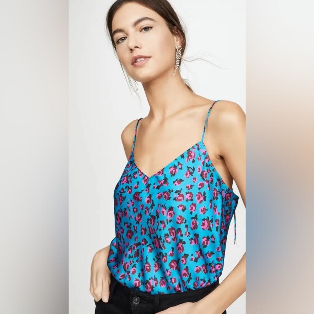 Paige Blue and Pink Leopard Print Cami Top XS New with Tags